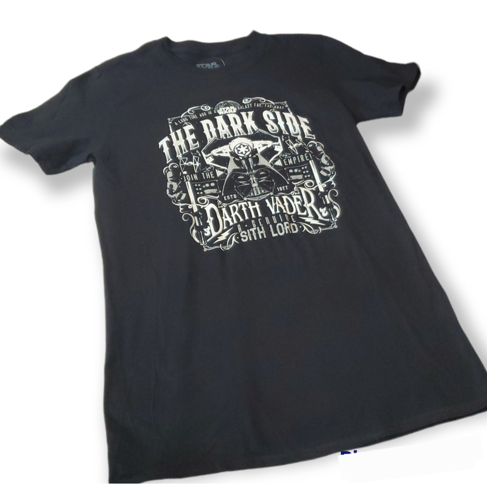 STAR Wars Black size SMALL(S) The Dark Side Darth Vader Graphic Shirt Men's tees